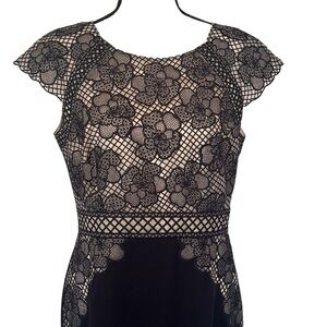 Antonio Melani Navy Lace Bodycon Midi Dress